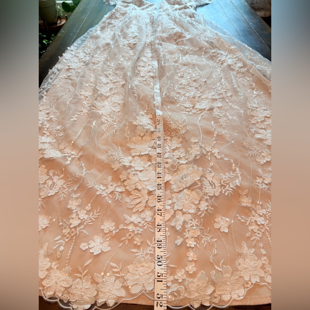 Pinkblush-Minuet‎ Ivory Floral Embroidered Mesh Maternity Evening*dress - Picture 14 of 14